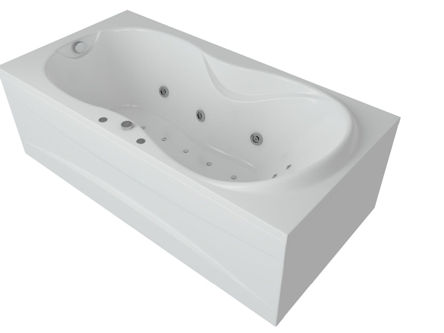 Акриловая ванна Aquatek Мартиника MAR180-0000068 180х90 см, с фронтальным экраном, слив слева