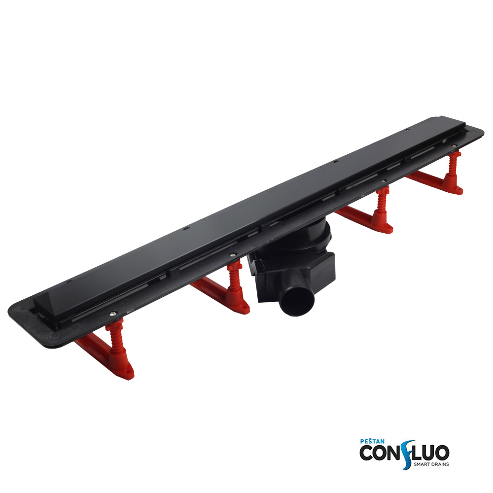 Frameless line 850 Black Glass линейный трап PESTAN