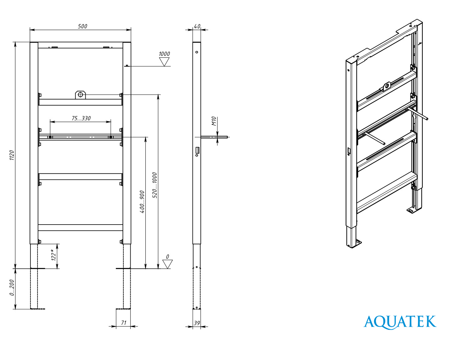 Инсталляция для писсуара INSU-0000001