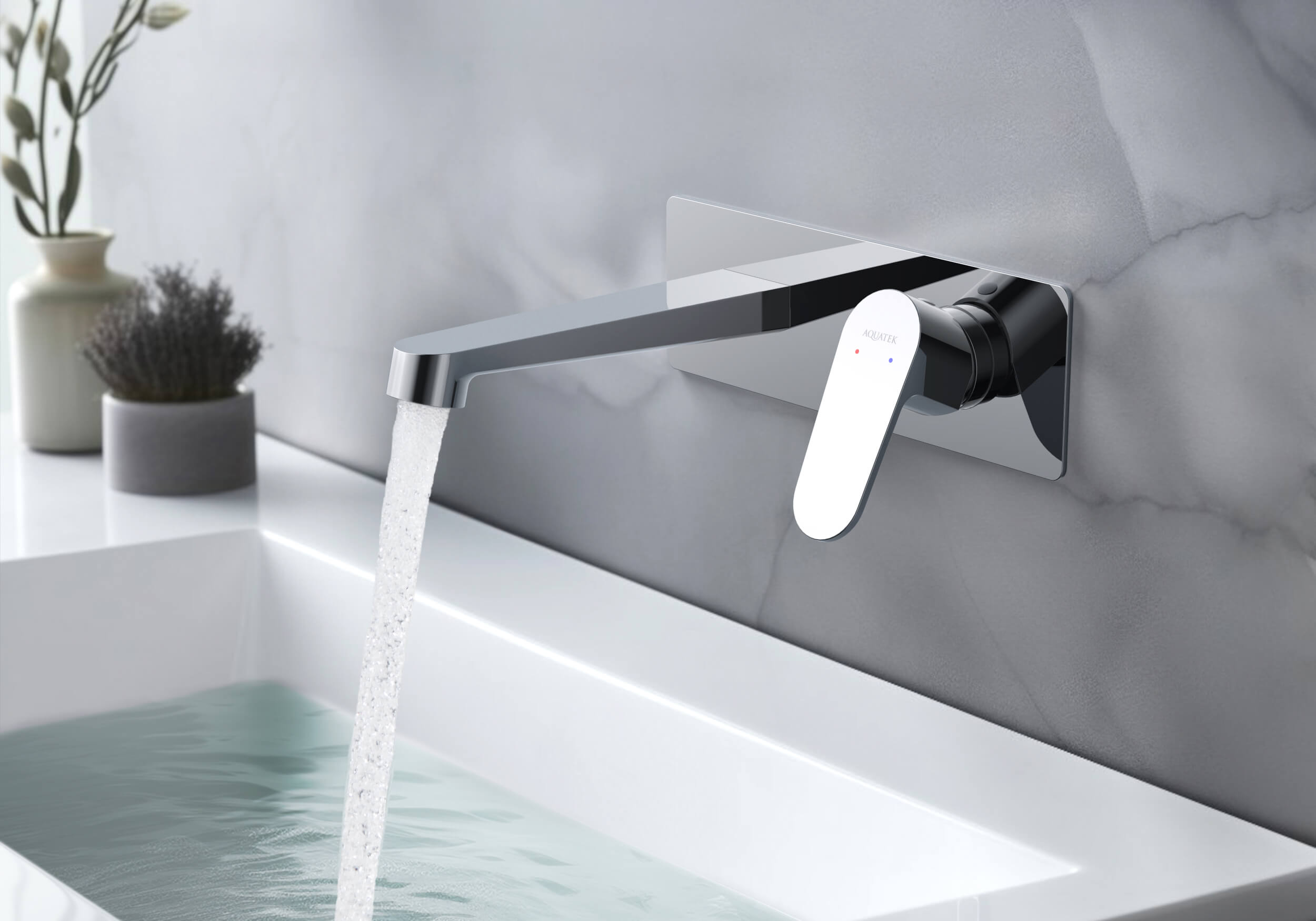 Смеситель Aquatek Оберон AQ1213CR для раковины настенный