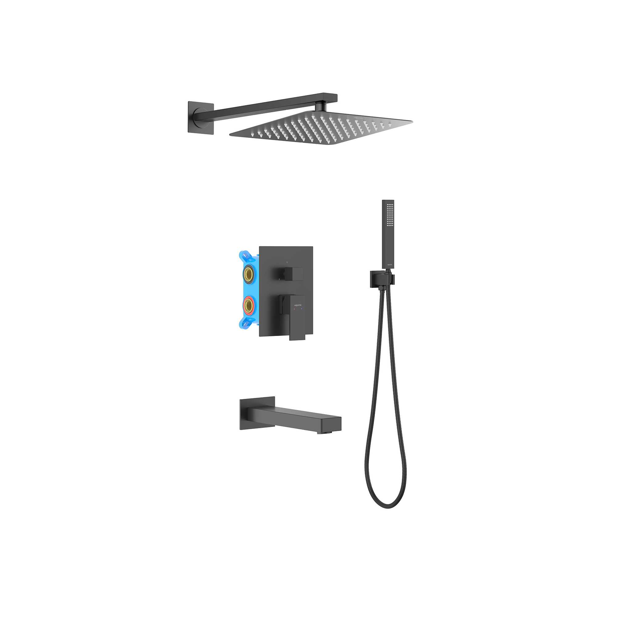 Set 4 в 1 душевой комплект Aquatek Либра AQ1673MB