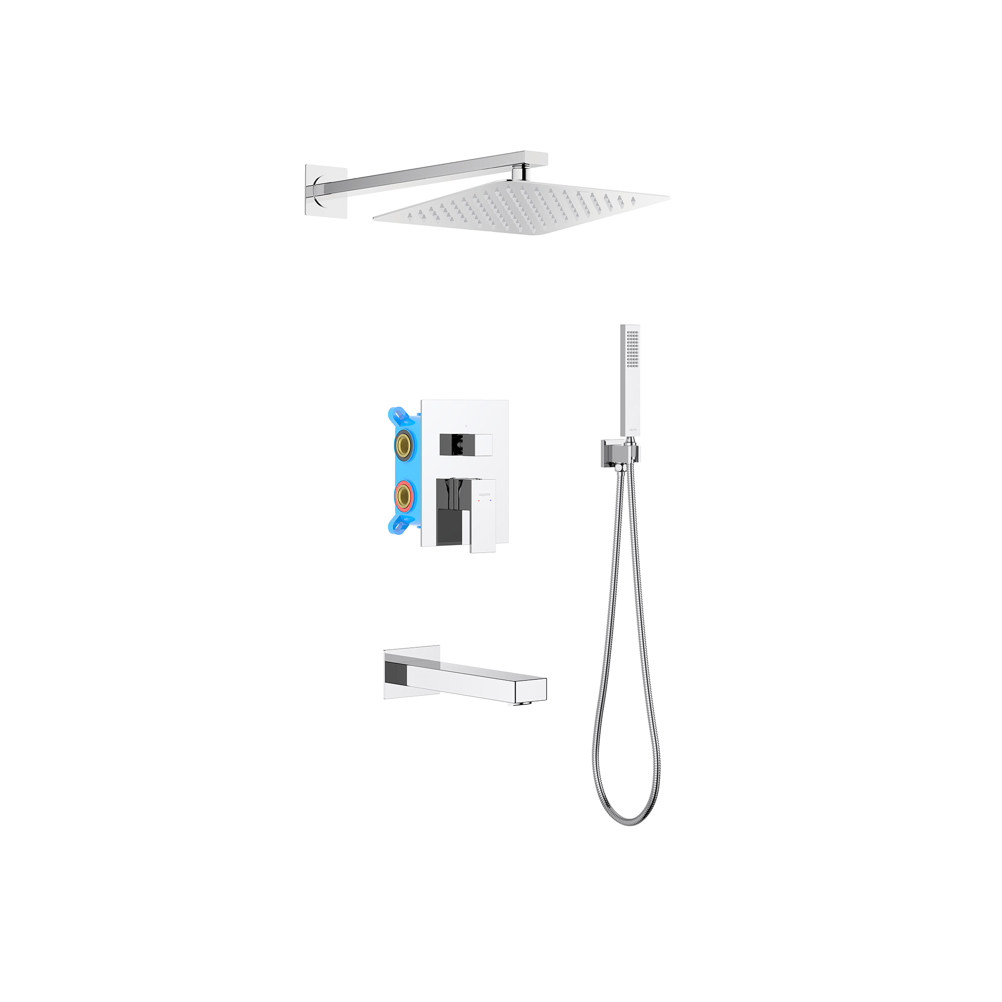 Set 4 в 1 душевой комплект Aquatek Либра AQ1673CR