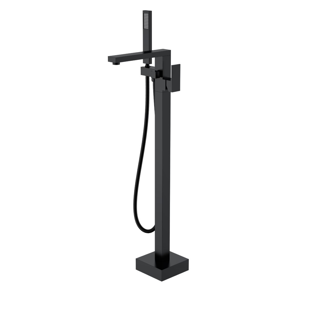 Смеситель напольный, Boheme QUBIC Black 479-B