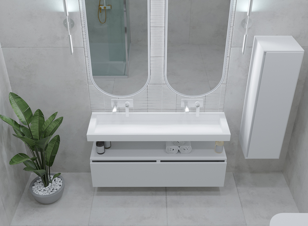 Столешница моноблок Armadi Art FLAT 140*46см 859-140