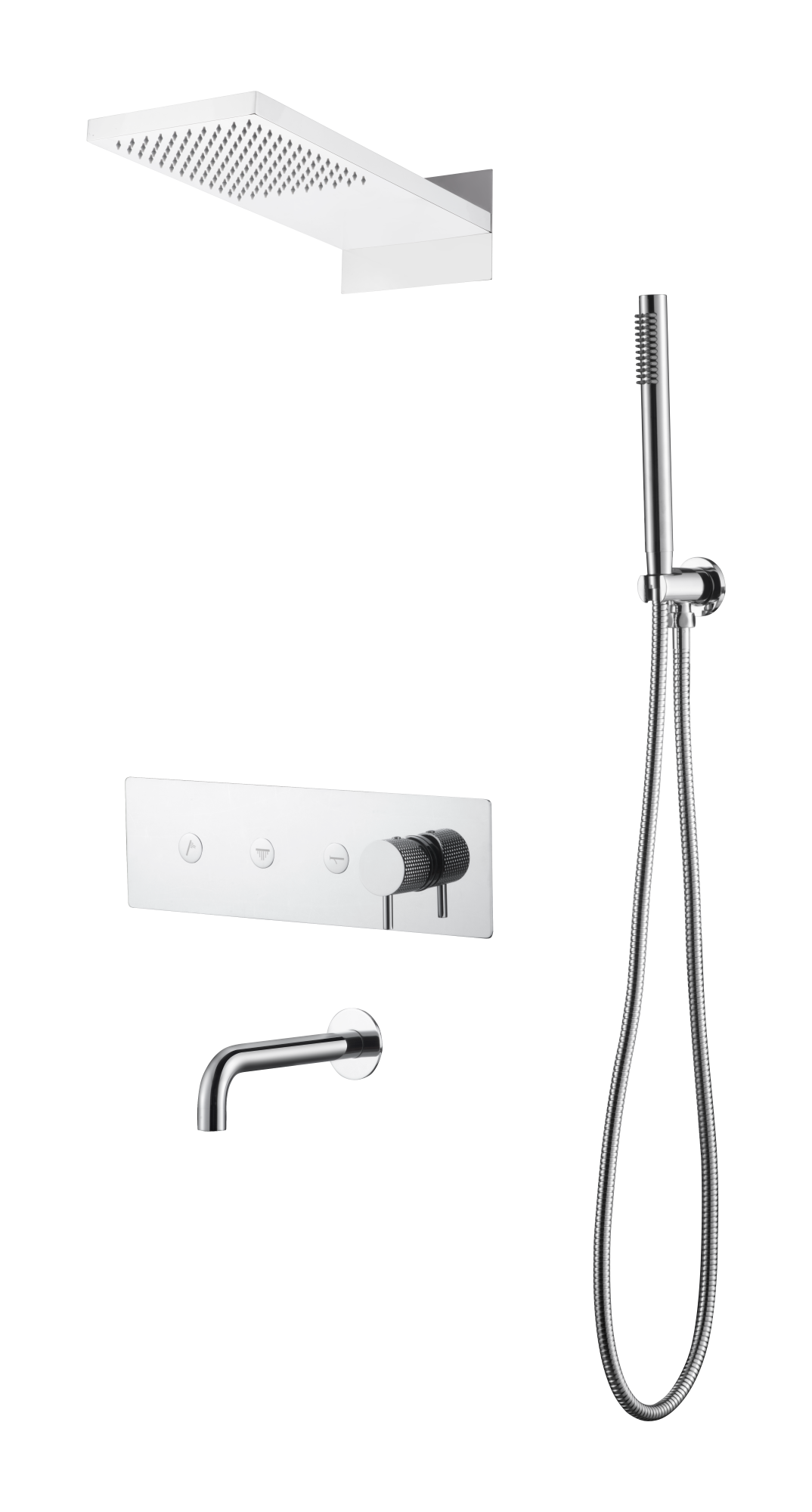 Душевая система с изливом Boheme Fusion Chrome 130-2-CR