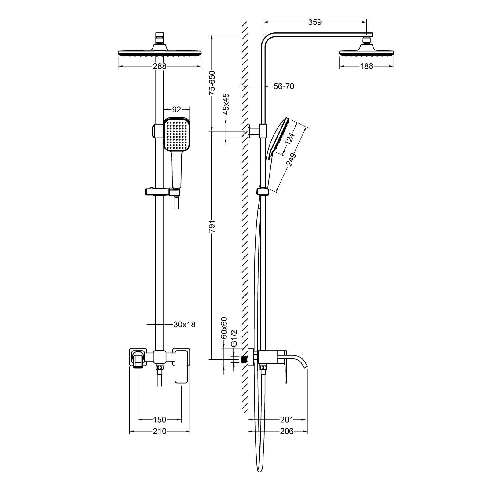 Душевая система Timo Selene SX-1013/00