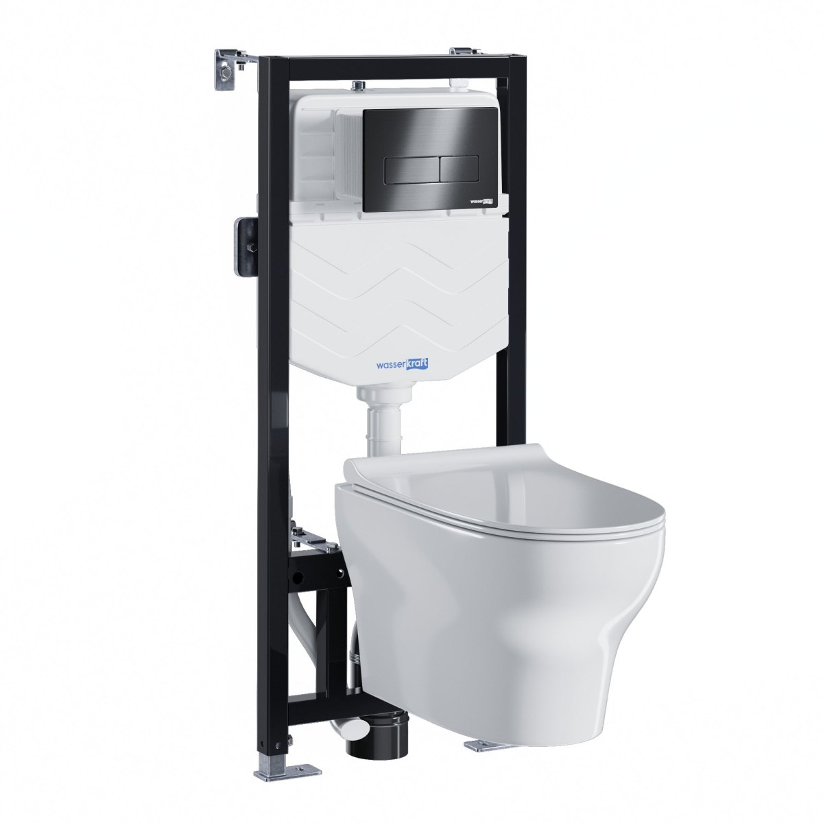 Система инсталляции с унитазом Wasserkraft Aller 10TLT.010.ME.GR03.H001, белый глянцевый