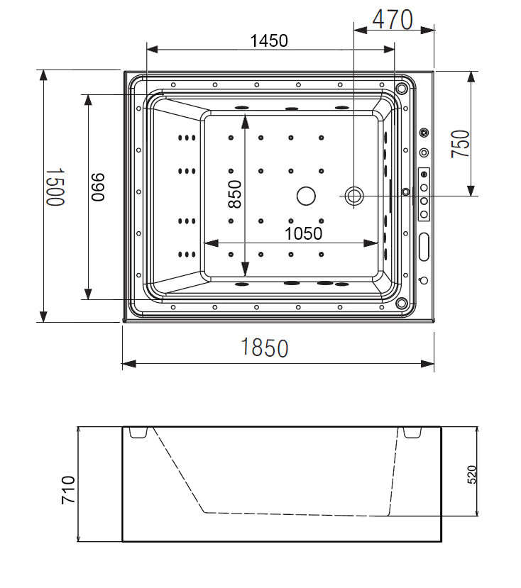 Акриловая ванна Gemy G9268 K