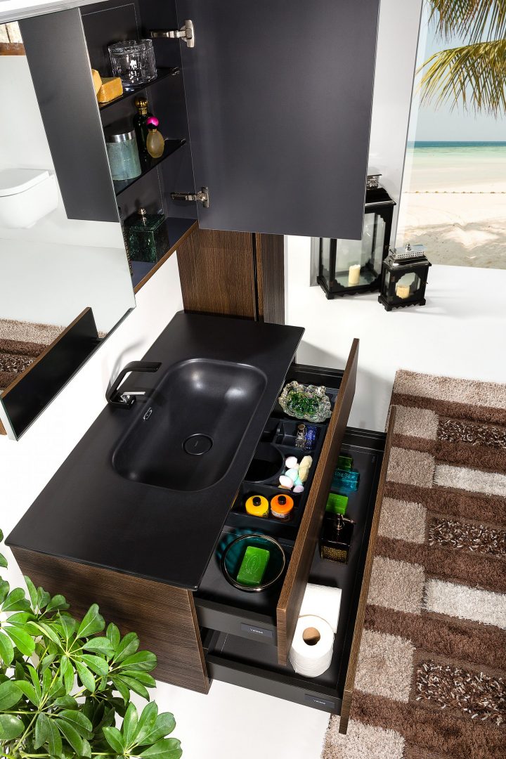 Зеркальный шкаф Armadi Art Vallessi 80 DARK OAK с подстветкой 547-D