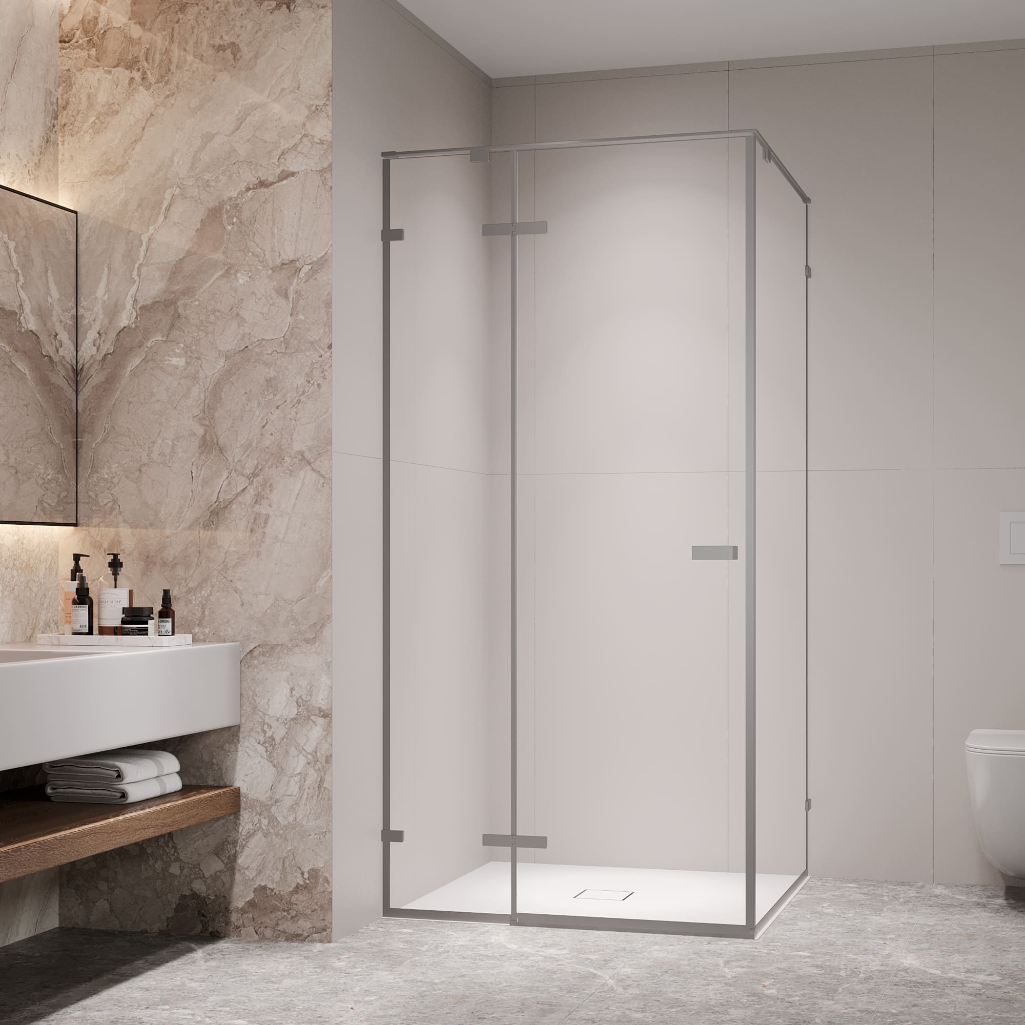 Душевой уголок RGW SV-030Gg 100х100 с распашной дверью