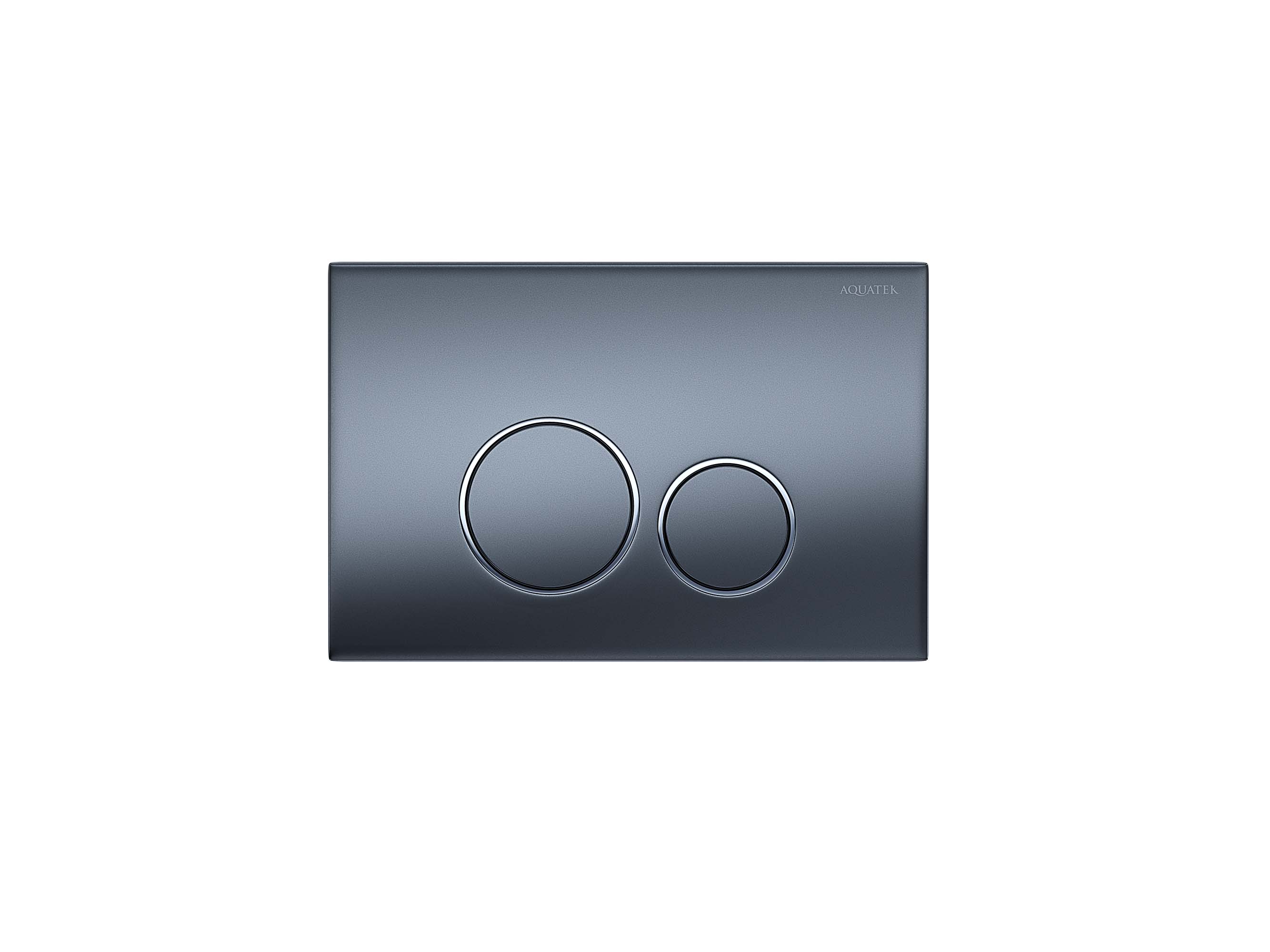 Кнопка смыва Aquatek KDI-0000035 оружейная сталь матовая/хром