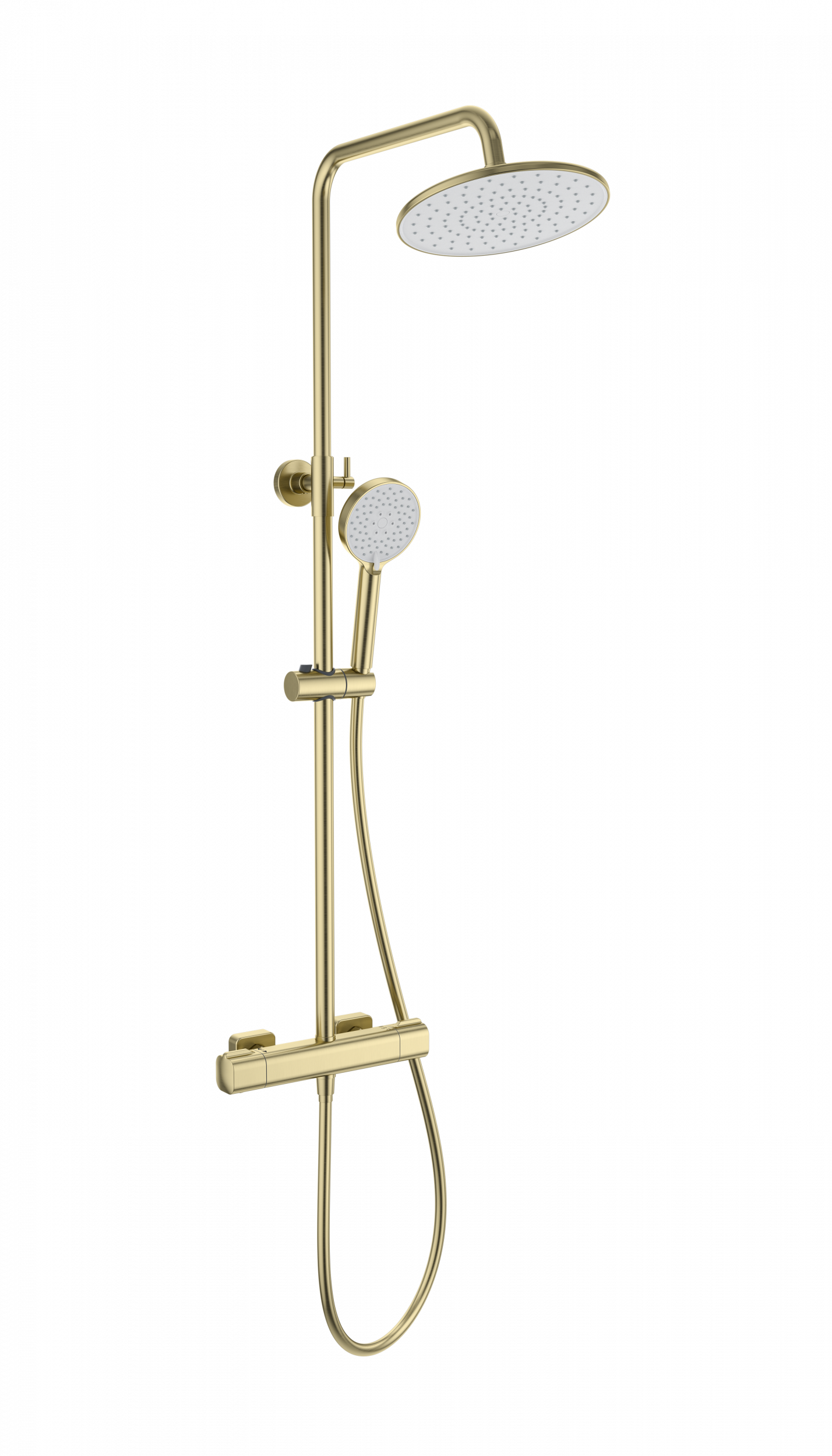 Душевая система с термостатом WONZON & WOGHAND STAY 1, Брашированное золото WW-B3051-A-BG