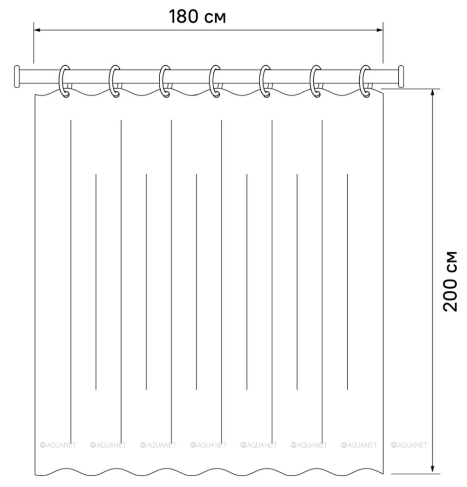 Штора для ванной Iddis Stereo Square 500E18Si11