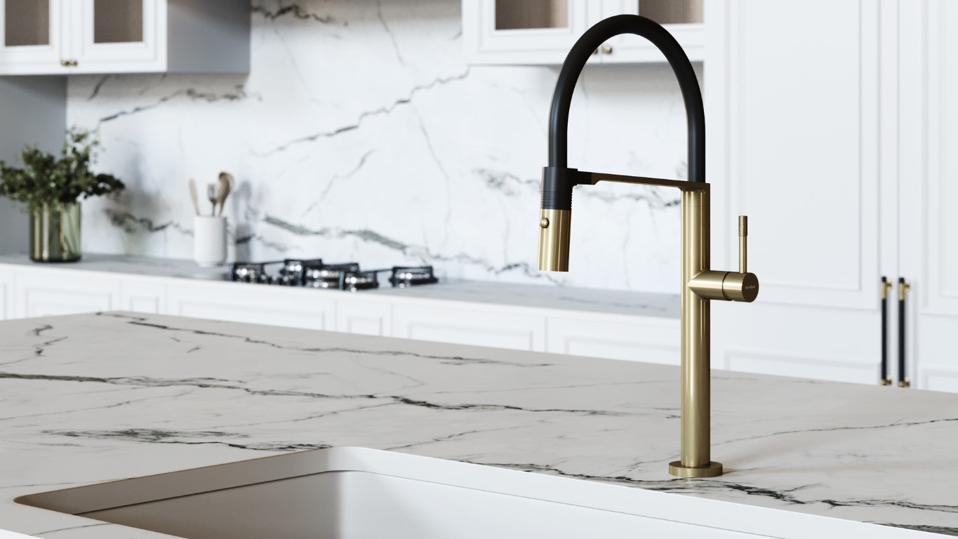 Смеситель для кухни Boheme UNO MATT GOLD 114-MG