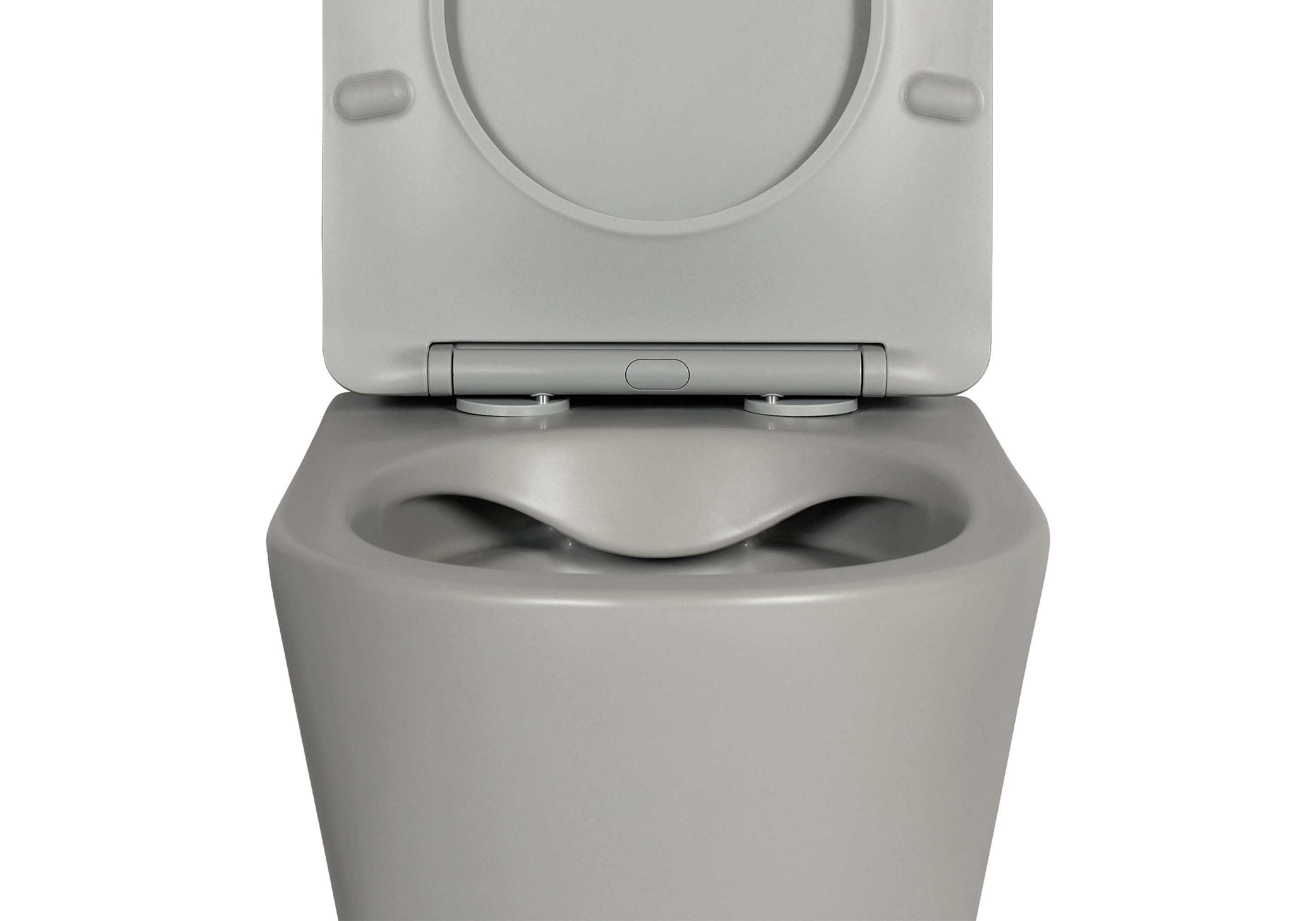 Унитаз подвесной безободковый Aquatek Вега AQ1905-MG с сиденьем Soft Close серый матовый