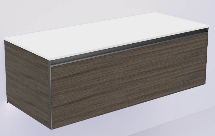 Armadi Art QUATRO 1 120CM тумба OAK ANTHRACITE профиль ANTHRACITE + внутр. подсв. 790-M1-120-OA-A-LED