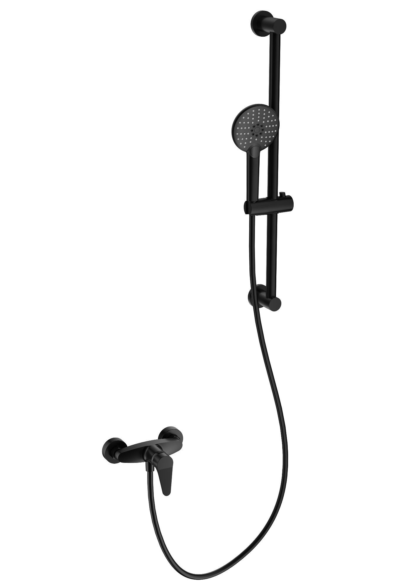 Смеситель для душа с гарнитуром WONZON & WOGHAND, Черный матовый WW-AE3103-MB