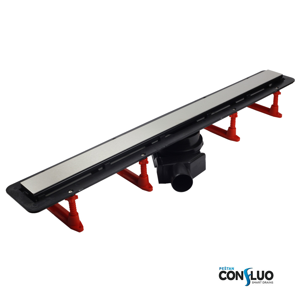 Frameless line 850 Black Glass линейный трап PESTAN