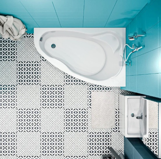 Ванна акриловая 1MarKa Lil 140x90 см R Премиум