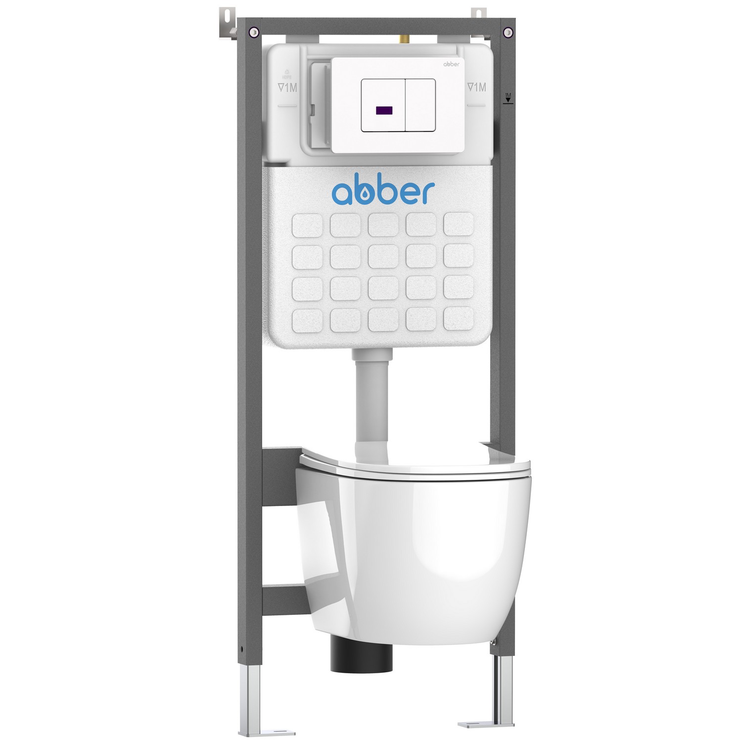 Кнопка смыва Abber AC0122SMW белая матовая