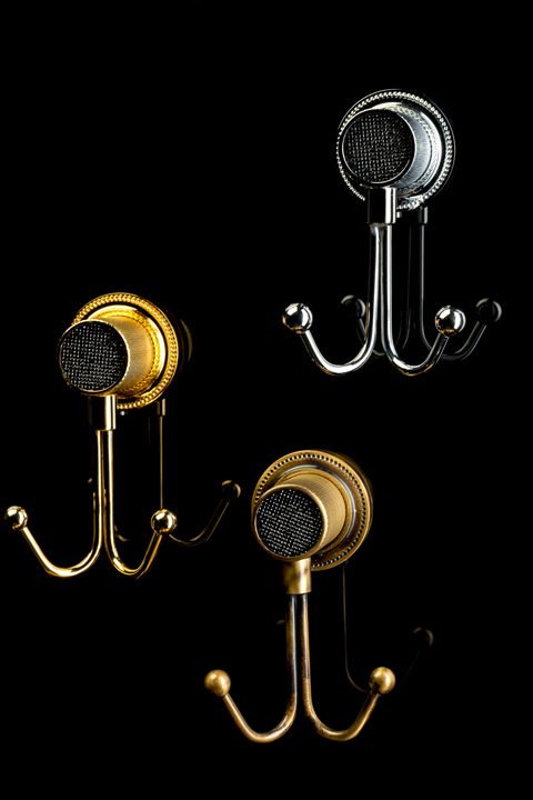 Крючок двойной Boheme ROYALE CRISTAL BLACK GOLD 10926-G-B