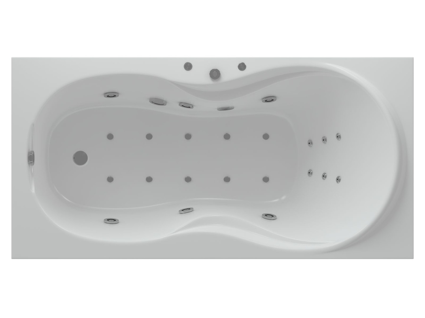 Акриловая ванна Aquatek Мартиника MAR180-0000068 180х90 см, с фронтальным экраном, слив слева