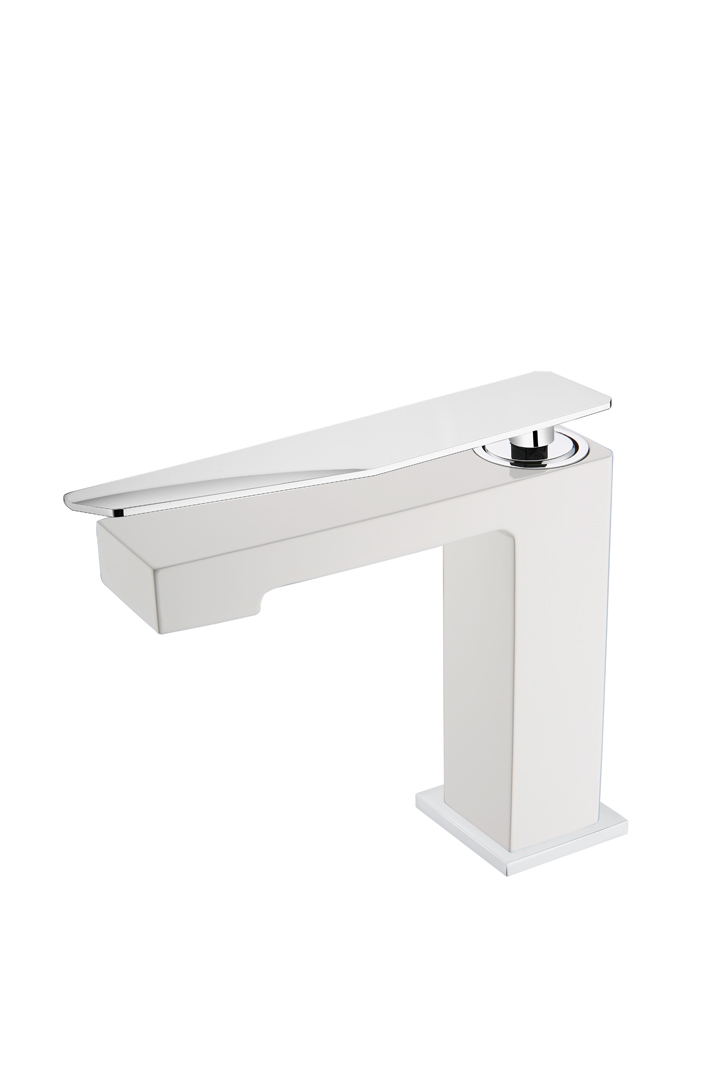 Смеситель для раковины низкий Boheme Q White-Chrome 141-WCR.2