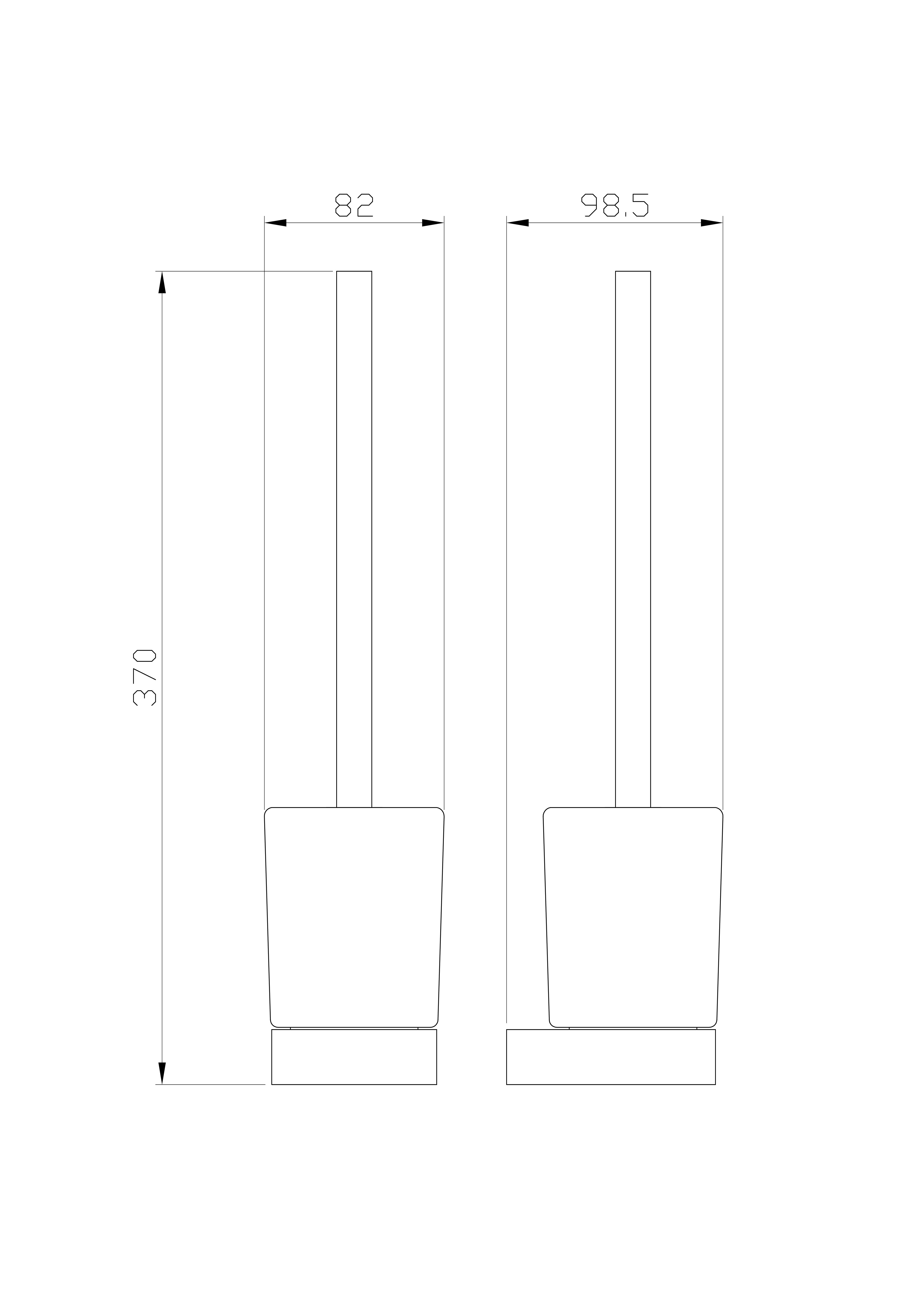 Туалетный ершик в комплекте WONZON & WOGHAND LOTTE, Хром WW-8329