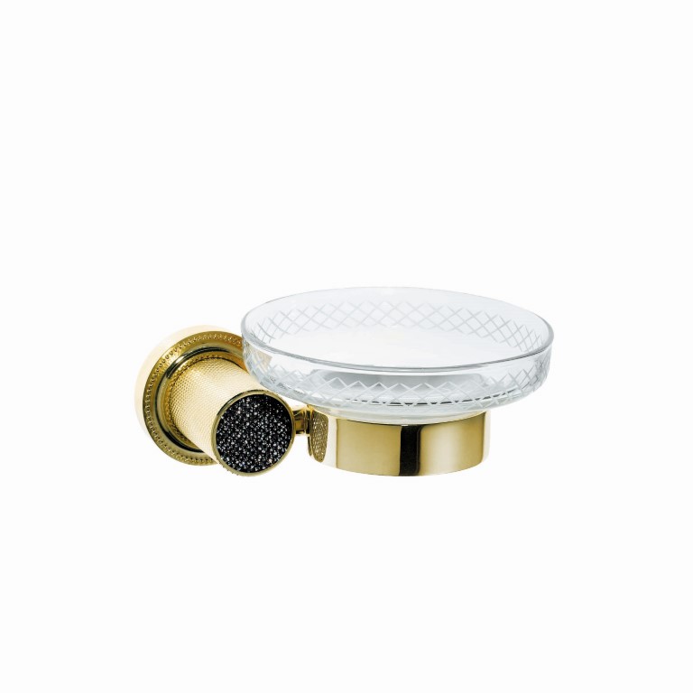 Мыльница настенная Boheme ROYALE CRISTAL BLACK GOLD 10923-G-B