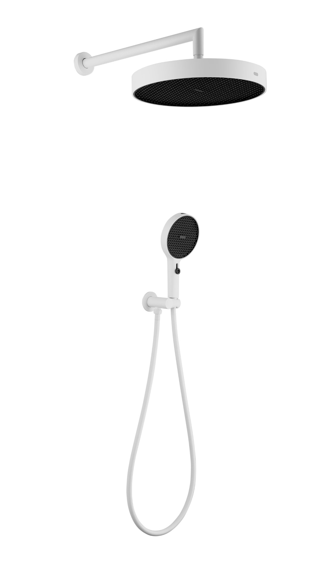 Лейка ручная+верхняя+выпуск+шланг Boheme CELL MATT WHITE 427-MW