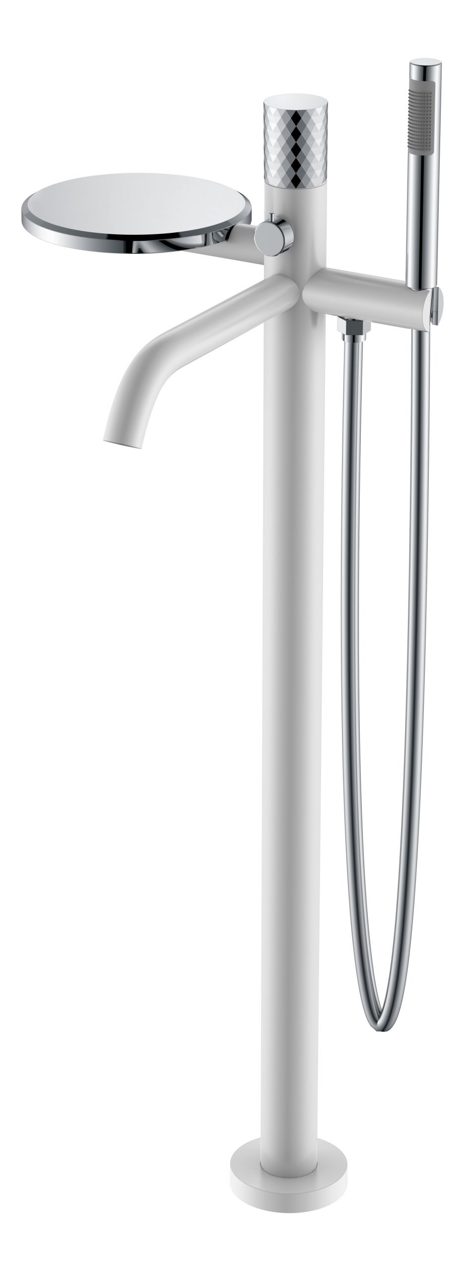 Смеситель Boheme STICK напольный WHITE DIAMOND CHROME 129-WCR