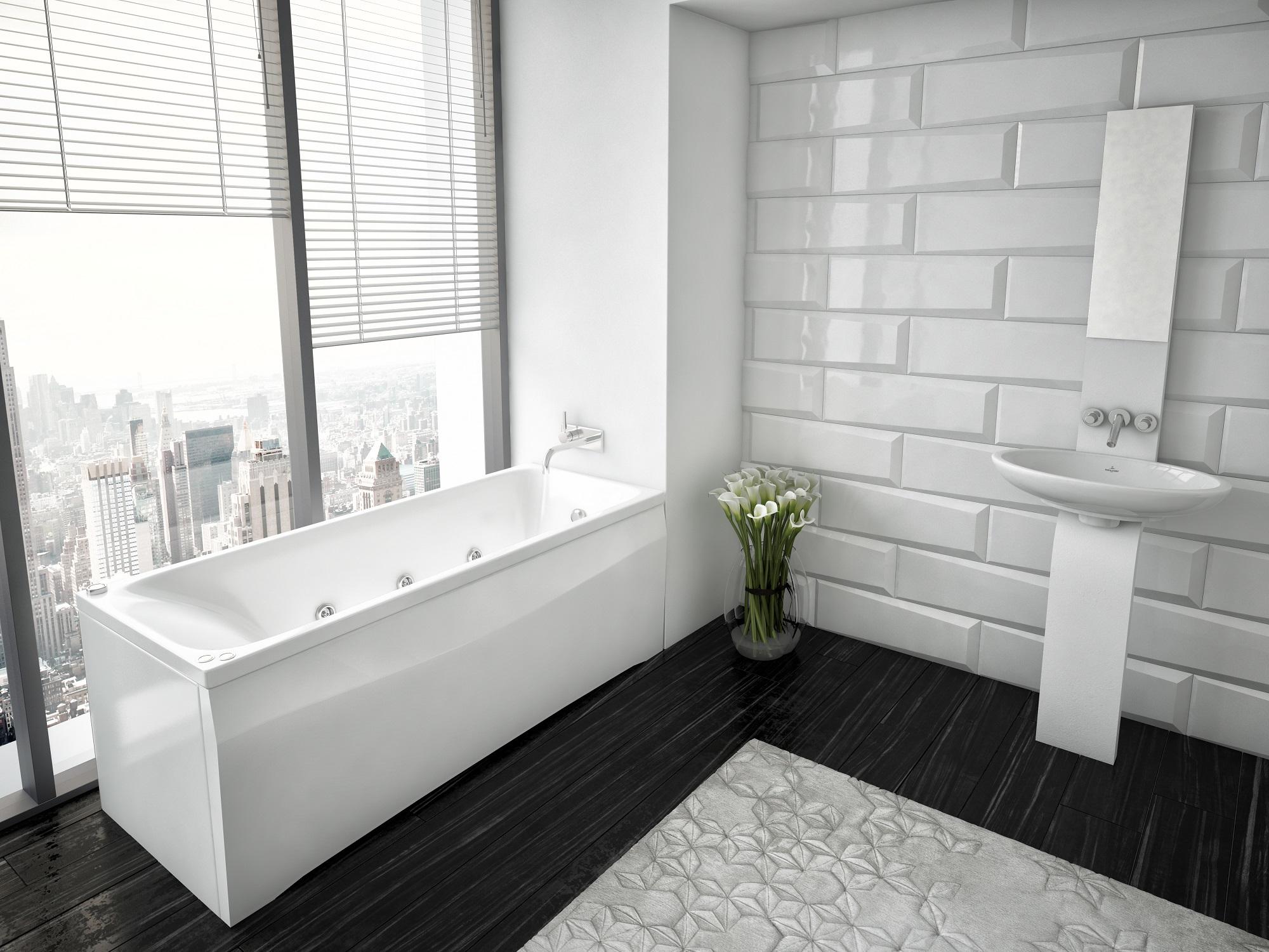 Акриловая ванна Aquatek Альфа 170x70 с фронтальным экраном (слив справа)