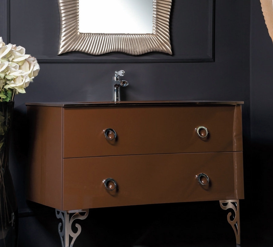 Тумба Armadi Art NeoArt 80см*43,5 DARK BROWN (керам.моноблок) 830-080-DB