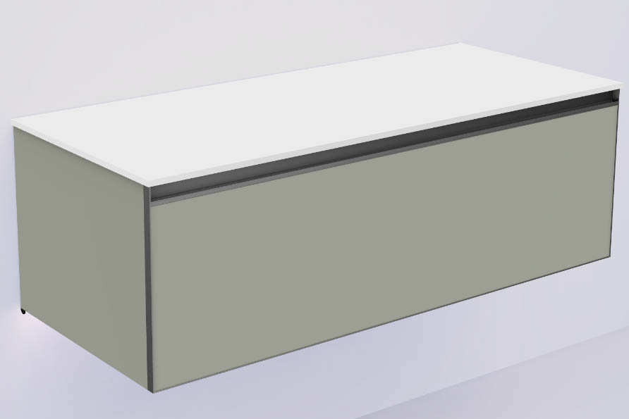 Armadi Art QUATRO 1 120CM тумба LUNA профиль ANTHRACITE + внутр. подсв. 790-M1-120-L-A-LED