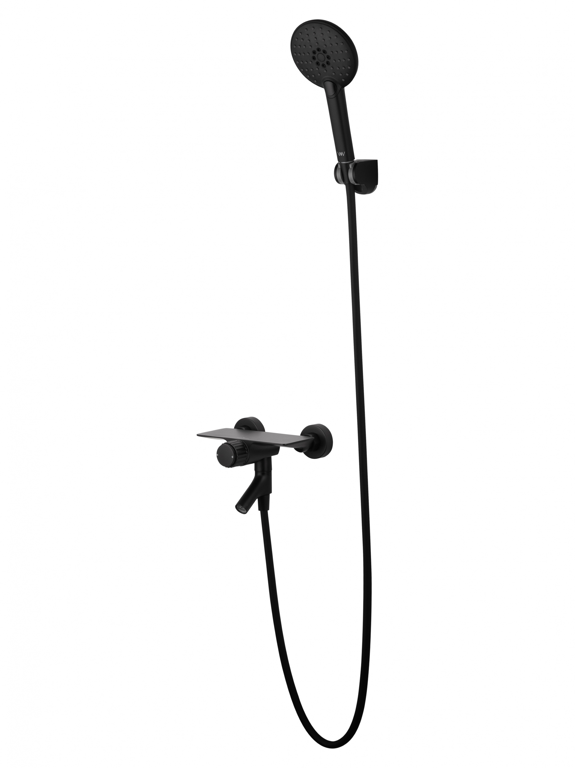 Смеситель для ванны с душем WONZON & WOGHAND CLICK, Черный матовый WW-FE05L221-MB