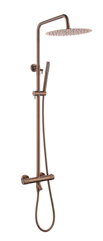 Стойка для душа c термостатом Boheme UNO Brushed Bronze 468-T-BRB