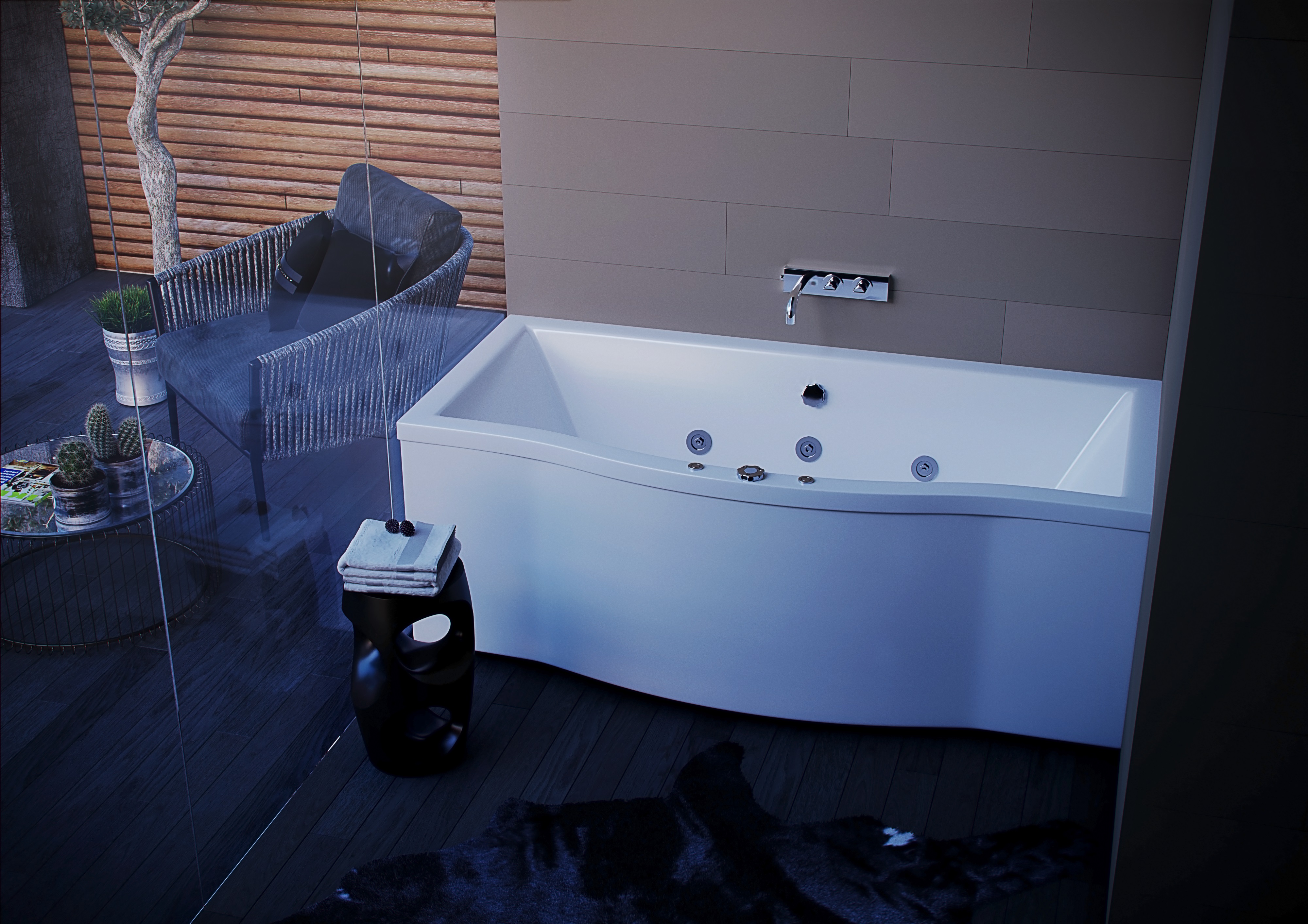 Акриловая ванна Aquatek Гелиос GEL180-0000067 180х90 см с фронтальным экраном