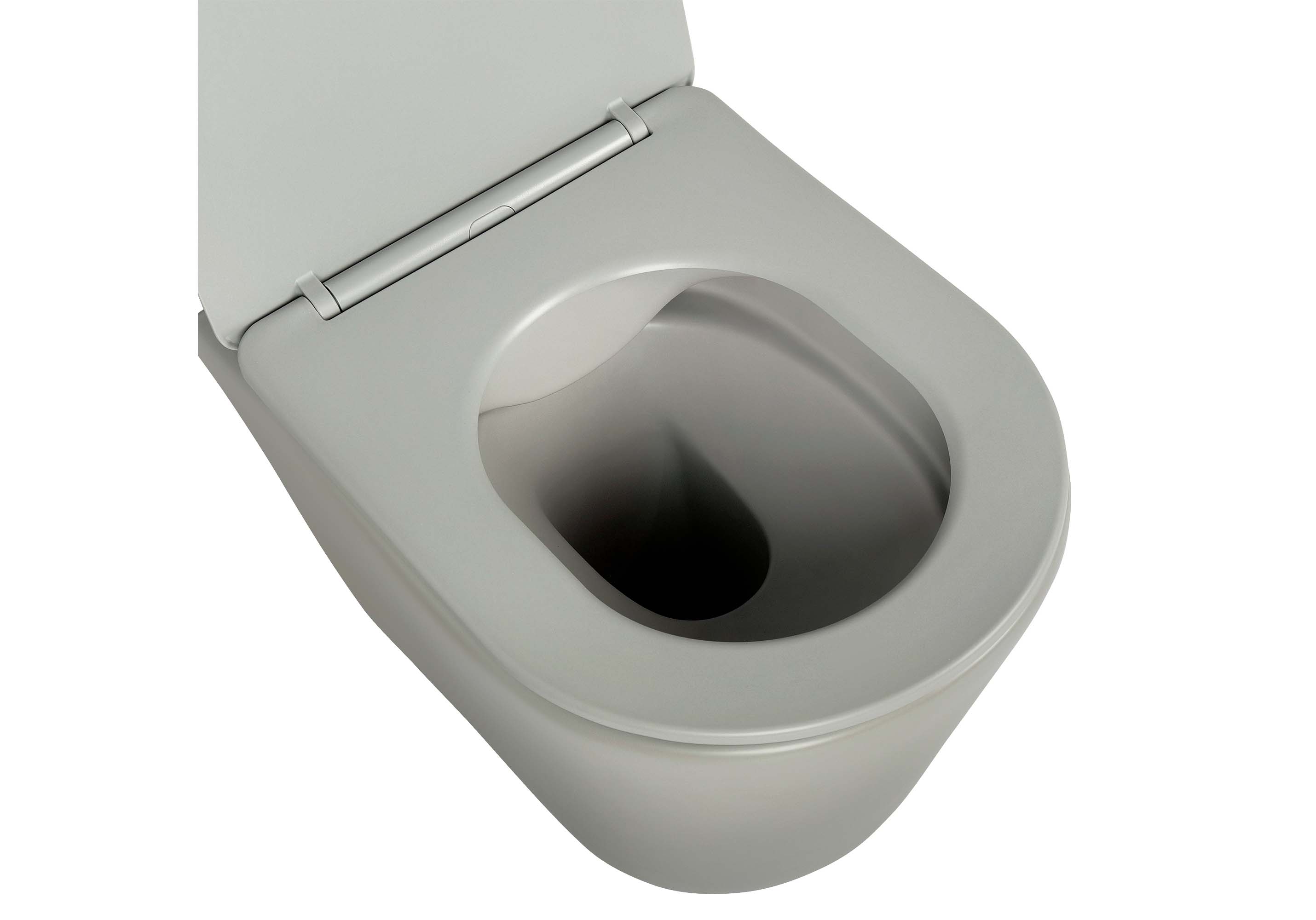 Унитаз подвесной безободковый Aquatek Вега AQ1905-MG с сиденьем Soft Close серый матовый