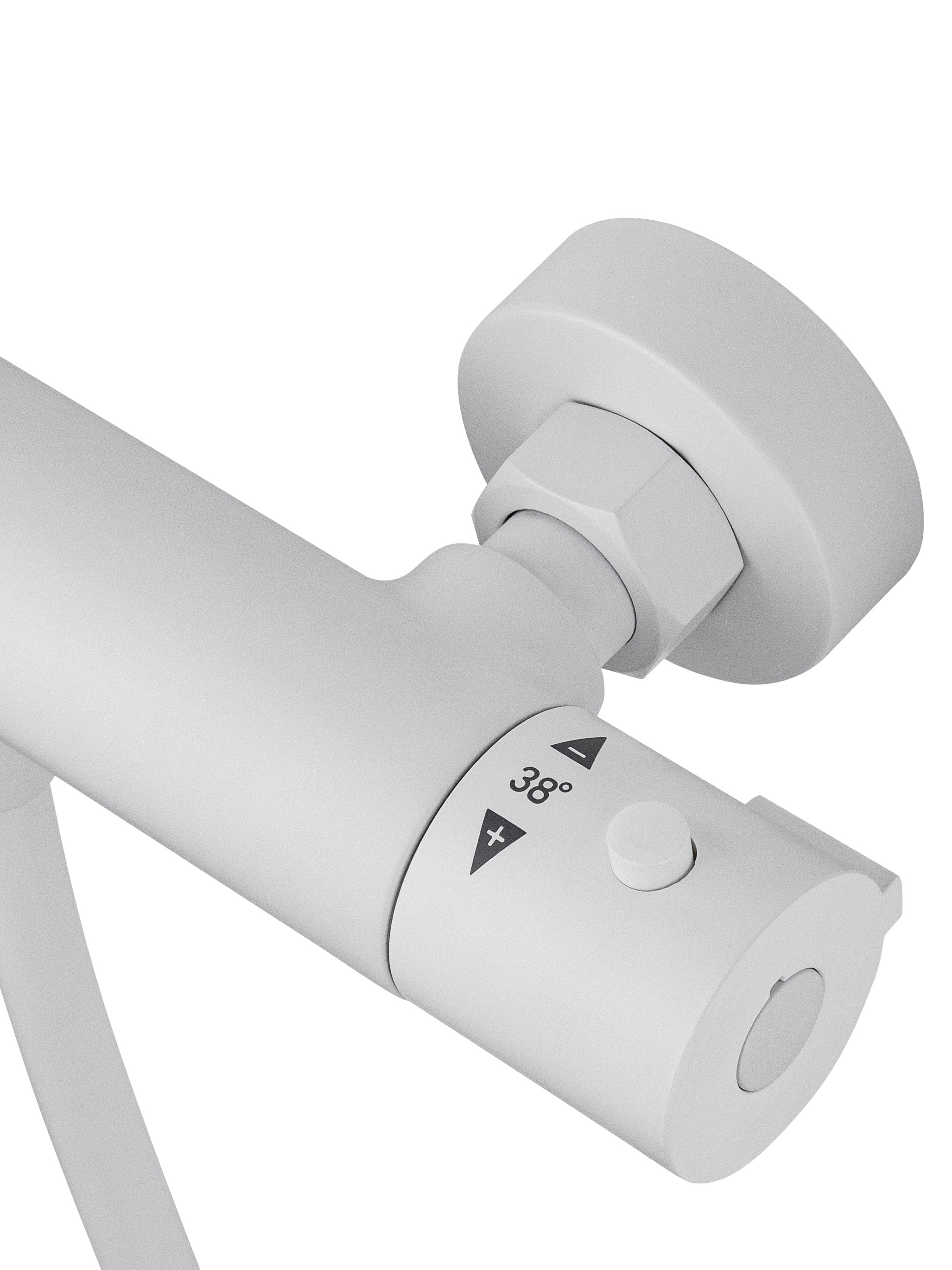 Смеситель для душа с термостатом WONZON & WOGHAND INN 3, Белый матовый WW-B2065-A-MW