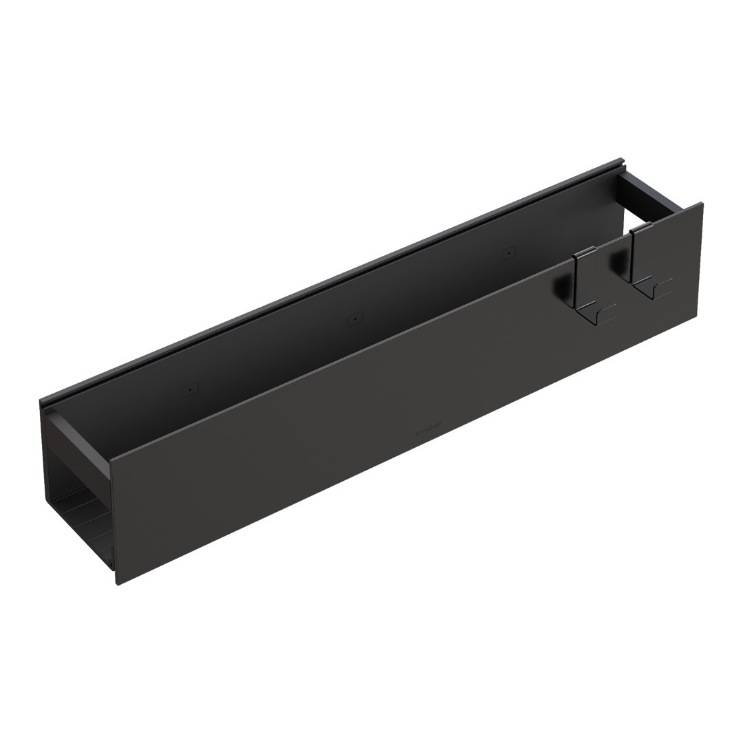 Полка настенная 60см Boheme Shine gun metal + 2 крючка 10966-SGM