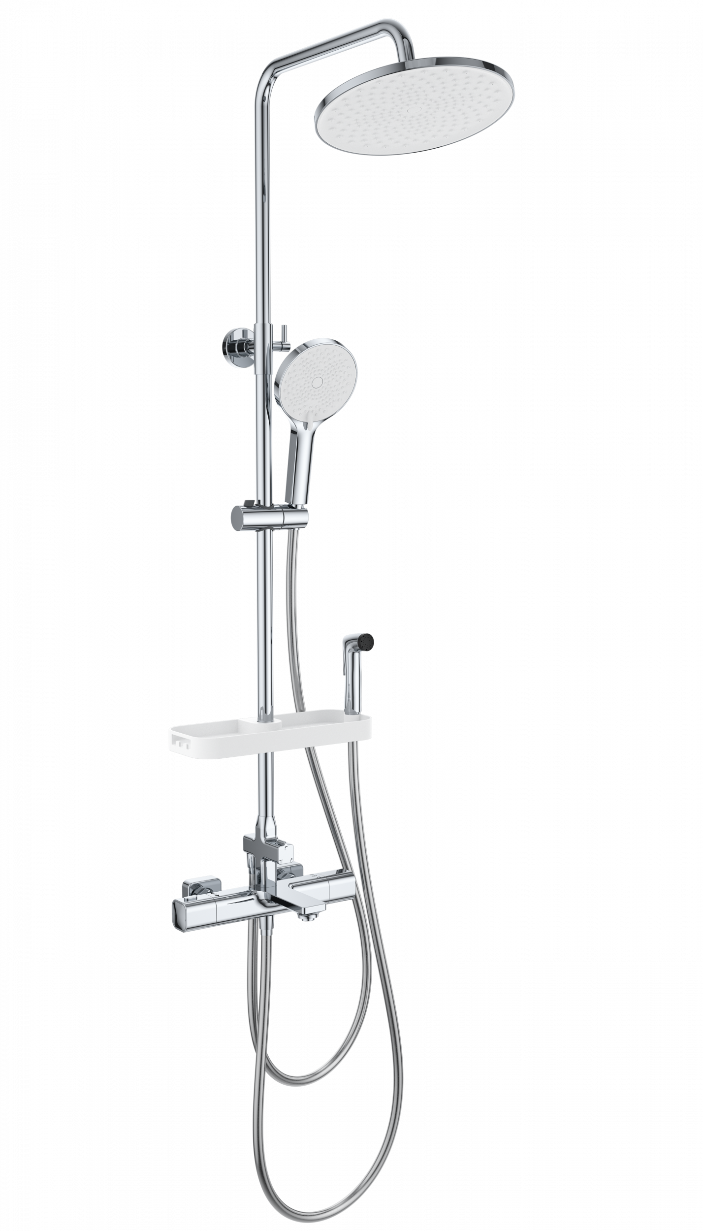 Душевая система с термостатом WONZON & WOGHAND SOLID, Хром WW-C3011-A1-CR