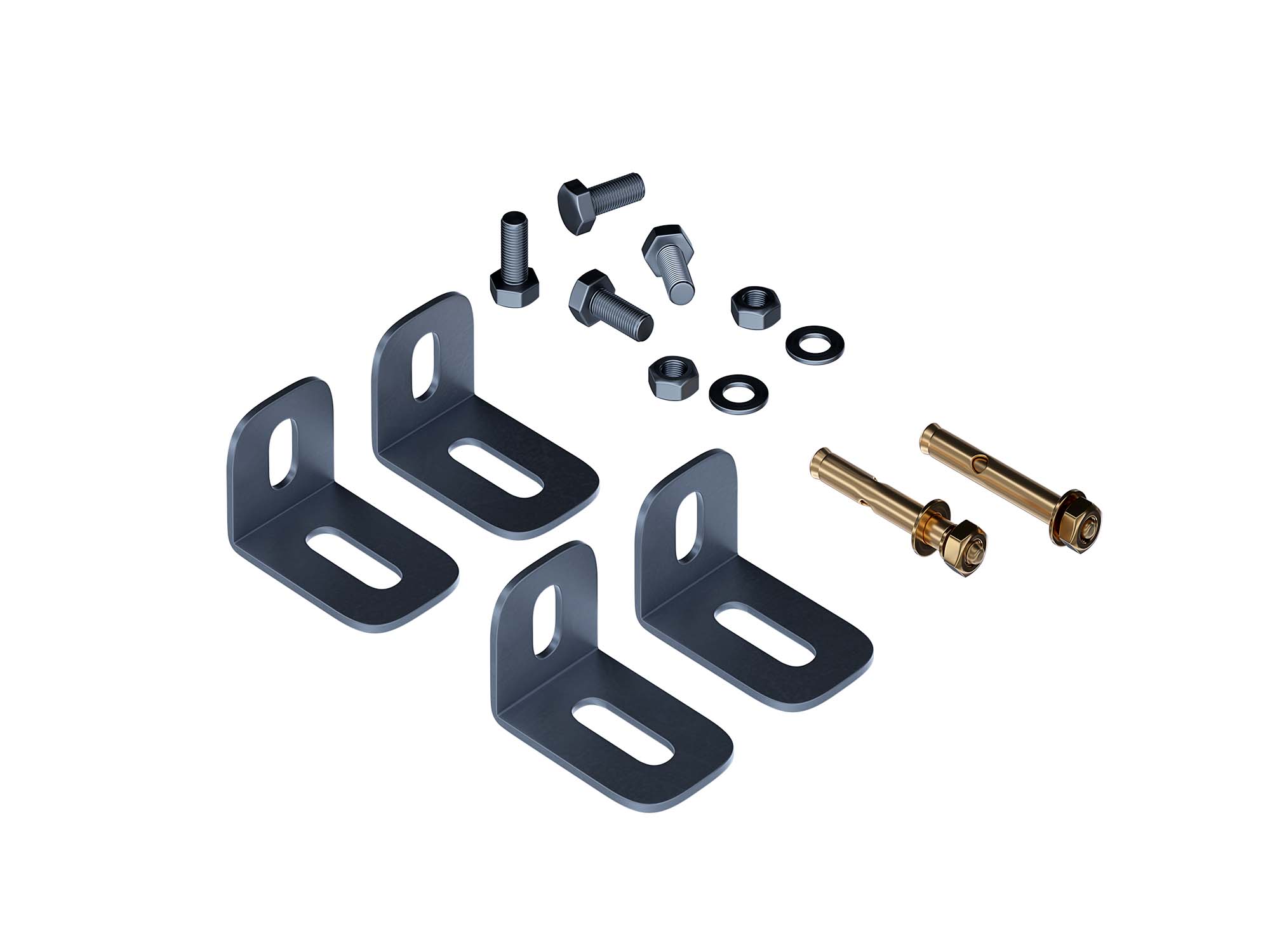 Комплект для креплений инсталляции к стене, угловой монтаж 75-105 мм