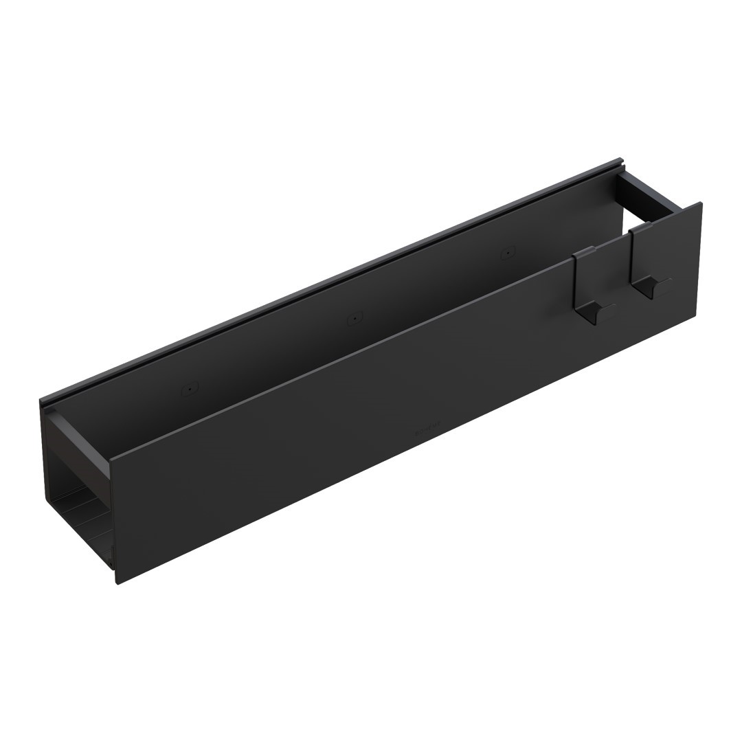 Полка настенная 60см Boheme Black + 2 крючка 10966-B