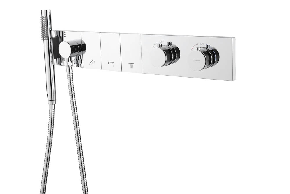 Смеситель Boheme ZODIAC THERMO с ручным душем CHROME 133-SYS-CR