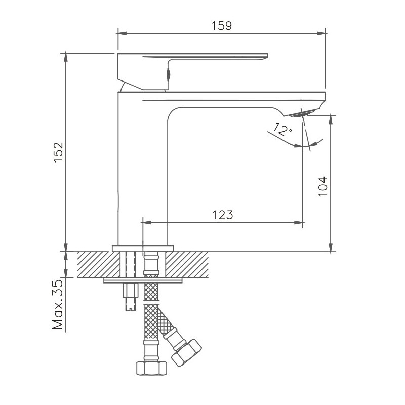 Смеситель для раковины Haiba HB10590-7, черный