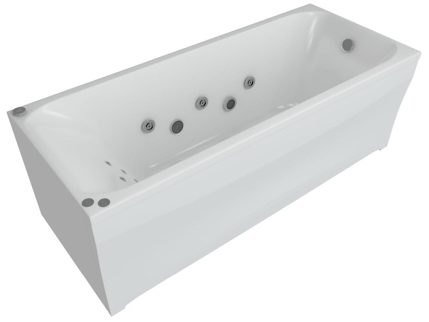 Акриловая ванна Aquatek Альфа 170x70 с фронтальным экраном (слив справа)