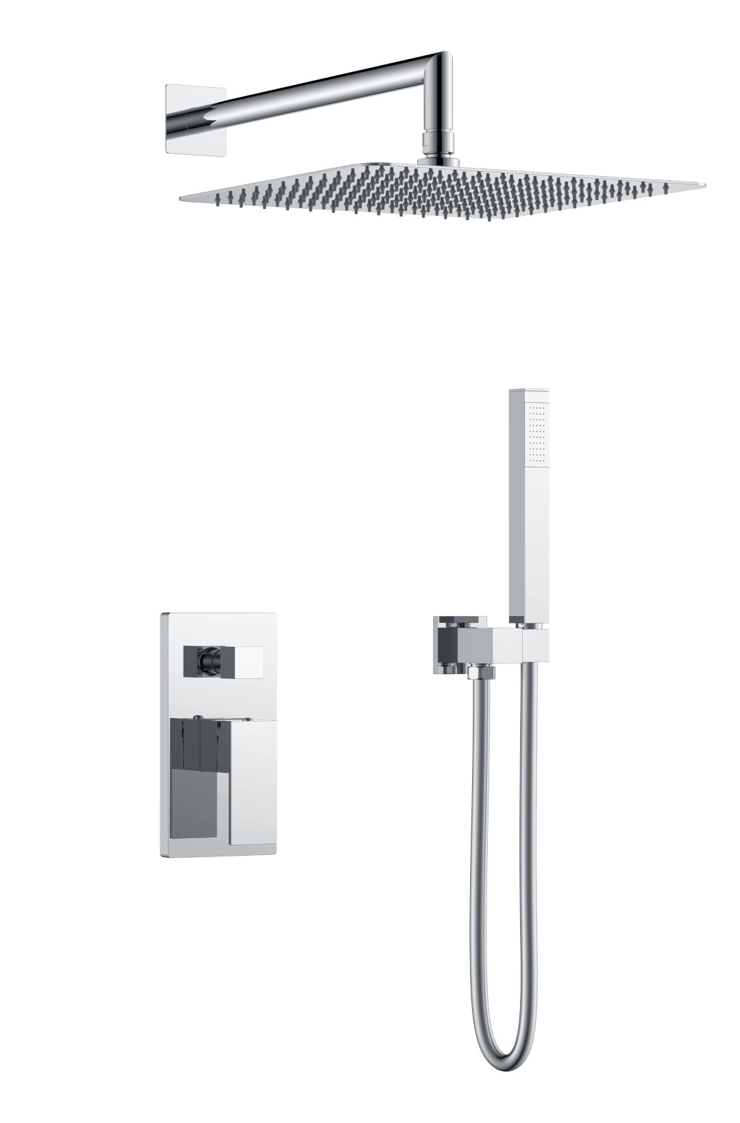 Смеситель встроенный для душа Boheme QUBIC Chrome 474-3-CR