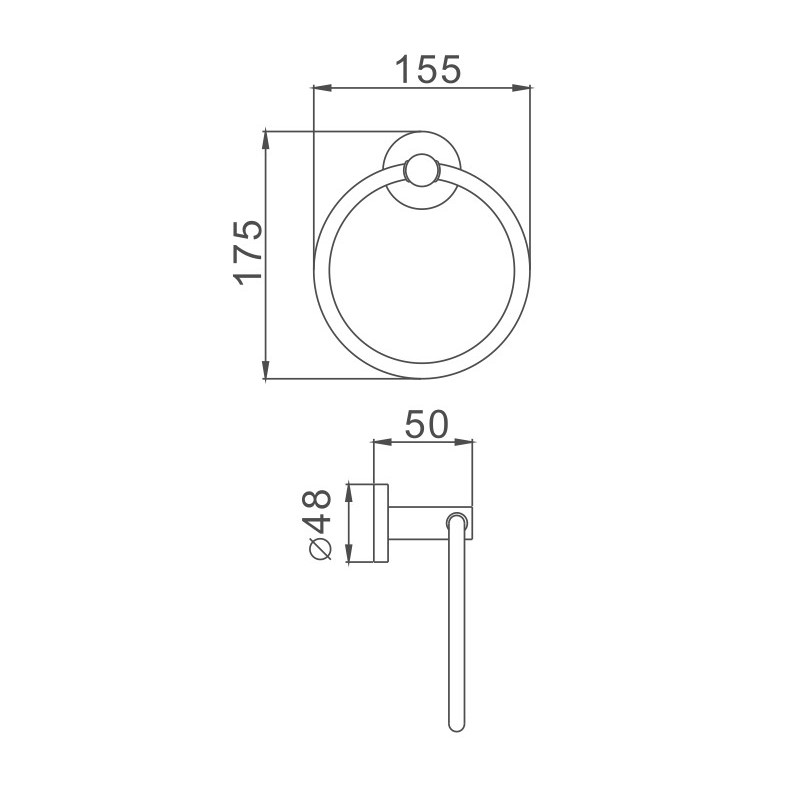 Полотенцедержатель Haiba HB8704, черный