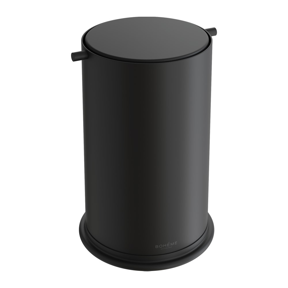 Ведро для мусора с вращающейся крышкой Boheme Black 10916-B