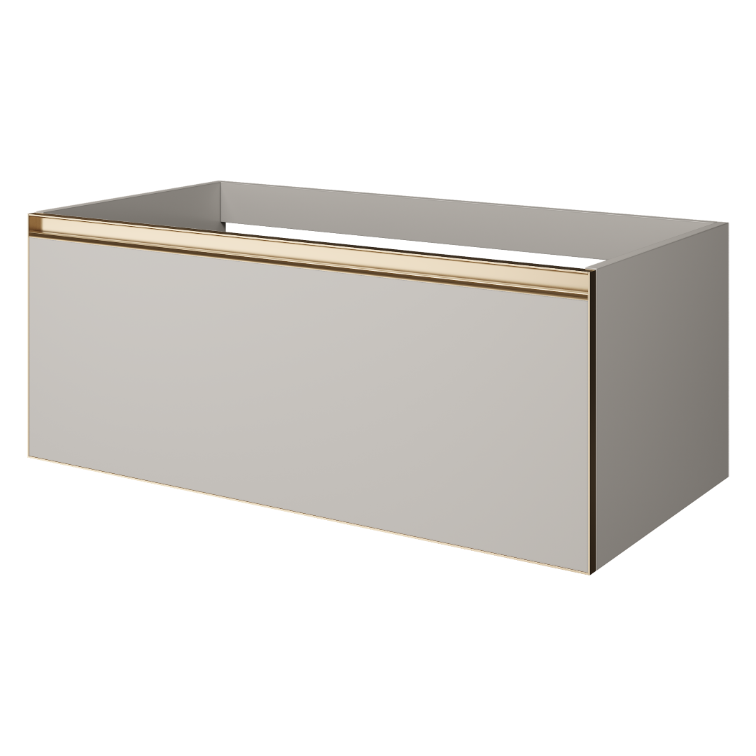 Armadi Art QUATRO 1 100CM тумба CASHMERE профиль MATT GOLD 790-M1-100-CM-MG